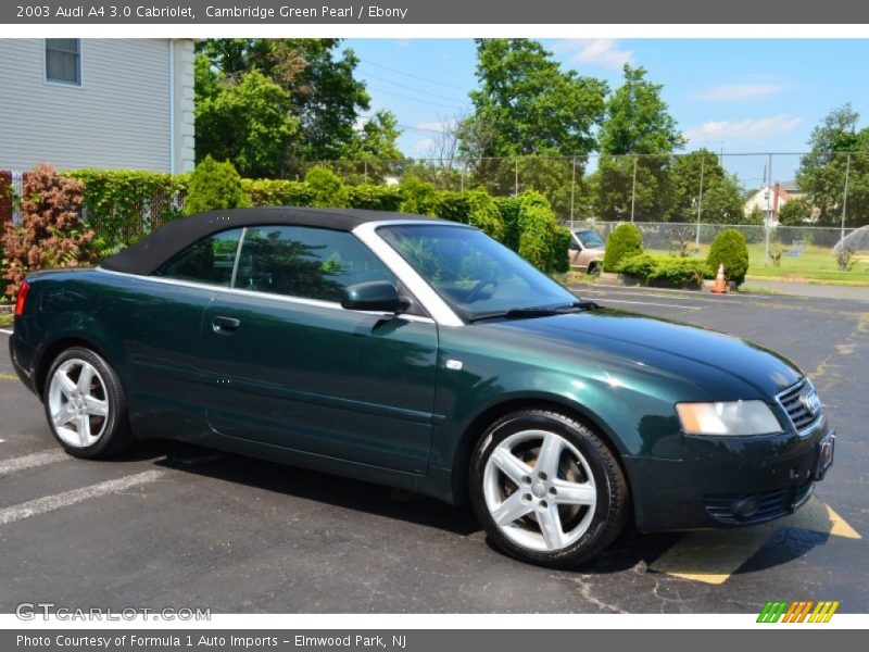  2003 A4 3.0 Cabriolet Cambridge Green Pearl