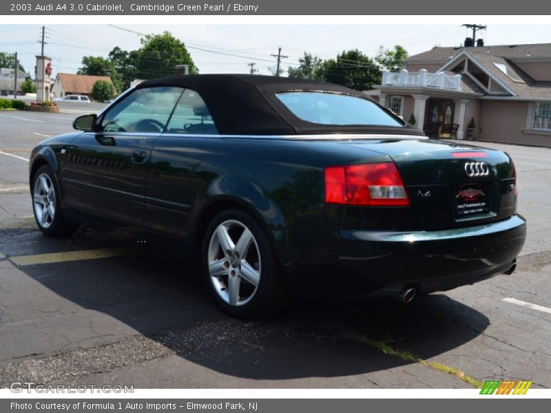 Cambridge Green Pearl / Ebony 2003 Audi A4 3.0 Cabriolet