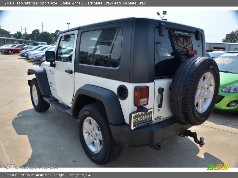 Stone White / Dark Slate Gray/Medium Slate Gray 2010 Jeep Wrangler Sport 4x4