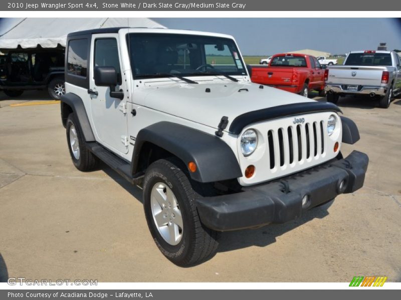 Stone White / Dark Slate Gray/Medium Slate Gray 2010 Jeep Wrangler Sport 4x4