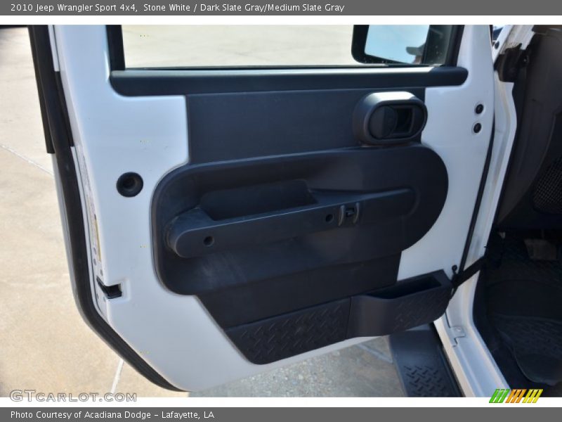 Stone White / Dark Slate Gray/Medium Slate Gray 2010 Jeep Wrangler Sport 4x4