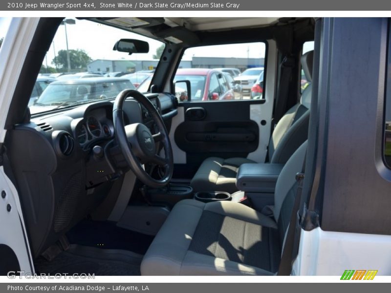 Stone White / Dark Slate Gray/Medium Slate Gray 2010 Jeep Wrangler Sport 4x4