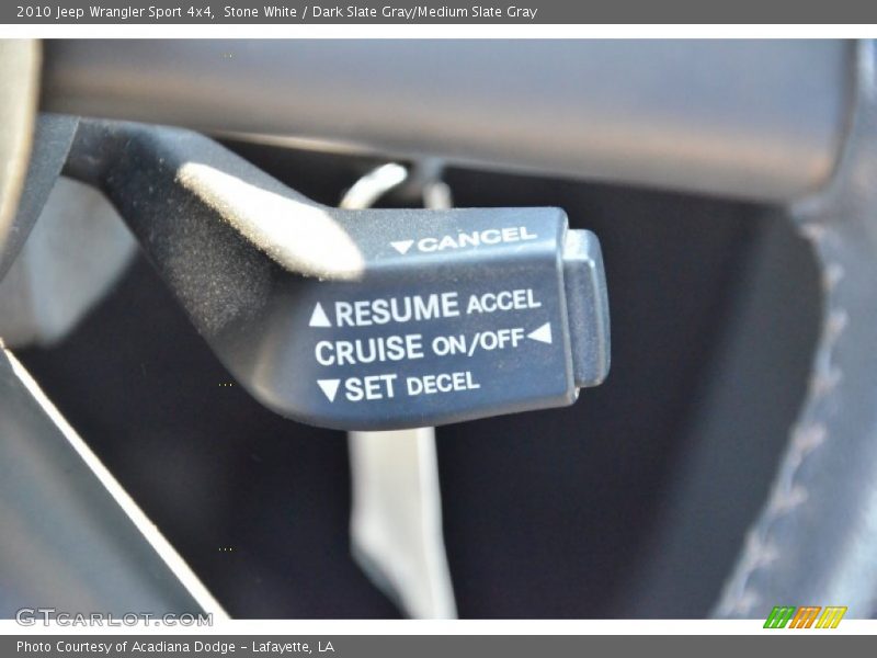 Stone White / Dark Slate Gray/Medium Slate Gray 2010 Jeep Wrangler Sport 4x4