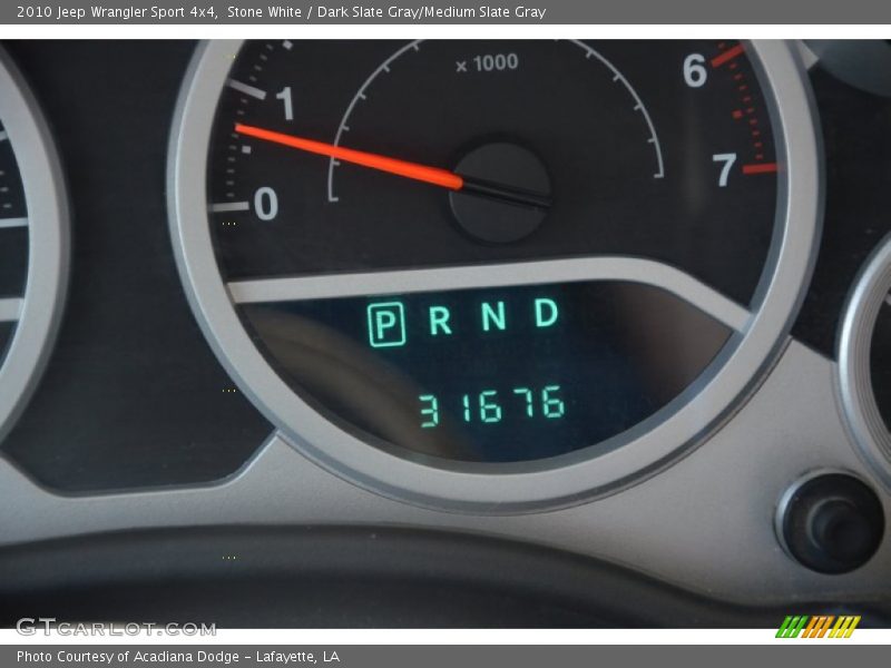 Stone White / Dark Slate Gray/Medium Slate Gray 2010 Jeep Wrangler Sport 4x4