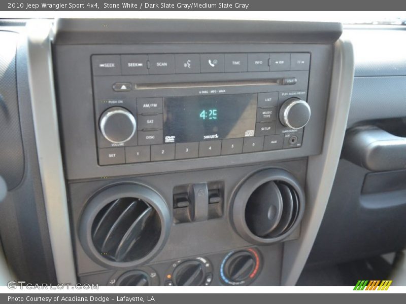 Stone White / Dark Slate Gray/Medium Slate Gray 2010 Jeep Wrangler Sport 4x4