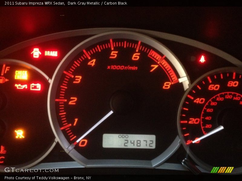 Dark Gray Metallic / Carbon Black 2011 Subaru Impreza WRX Sedan