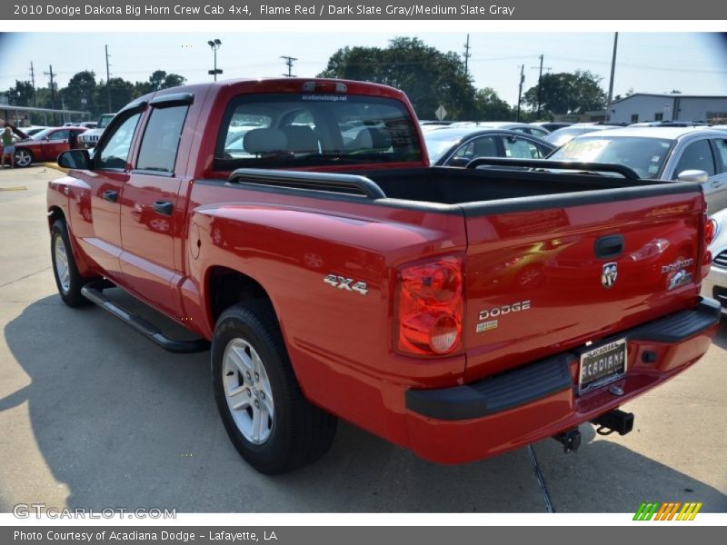 Flame Red / Dark Slate Gray/Medium Slate Gray 2010 Dodge Dakota Big Horn Crew Cab 4x4