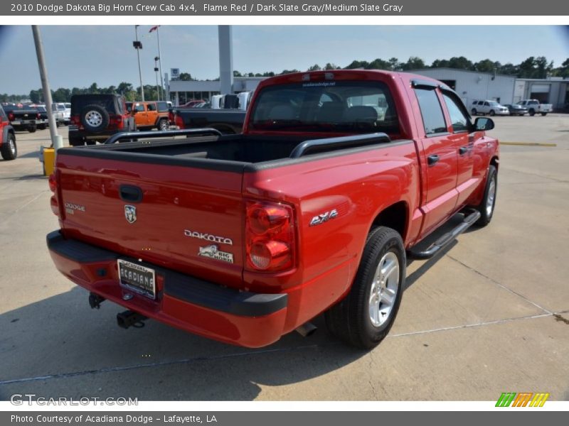 Flame Red / Dark Slate Gray/Medium Slate Gray 2010 Dodge Dakota Big Horn Crew Cab 4x4