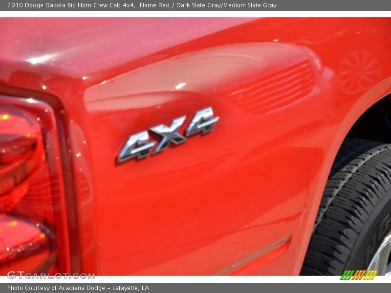 Flame Red / Dark Slate Gray/Medium Slate Gray 2010 Dodge Dakota Big Horn Crew Cab 4x4