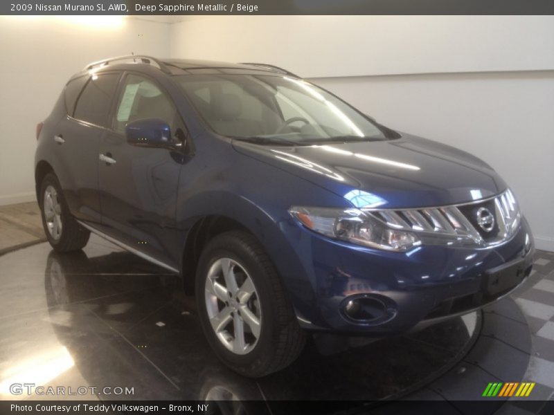 Deep Sapphire Metallic / Beige 2009 Nissan Murano SL AWD