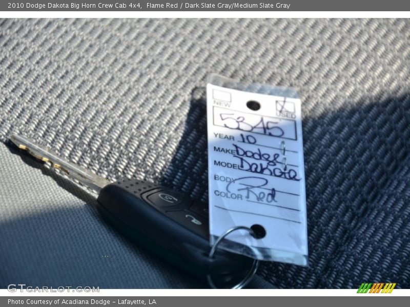 Flame Red / Dark Slate Gray/Medium Slate Gray 2010 Dodge Dakota Big Horn Crew Cab 4x4