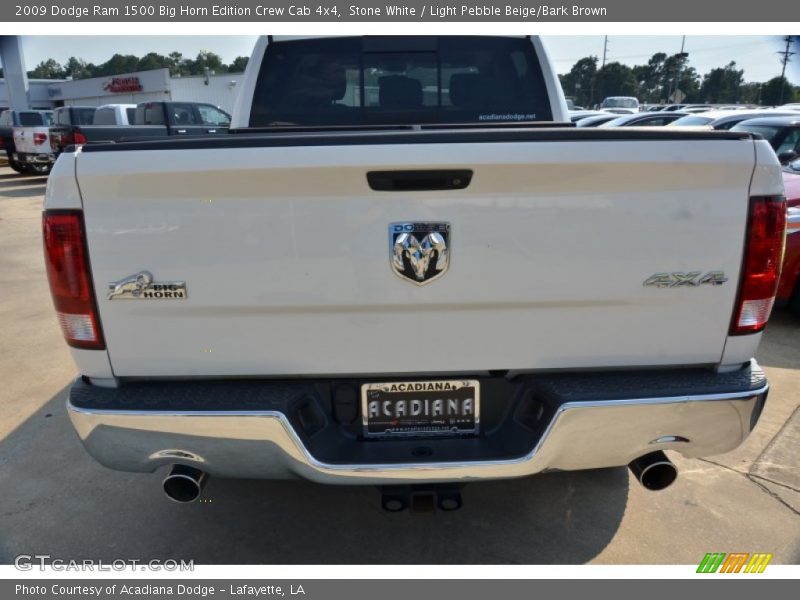 Stone White / Light Pebble Beige/Bark Brown 2009 Dodge Ram 1500 Big Horn Edition Crew Cab 4x4
