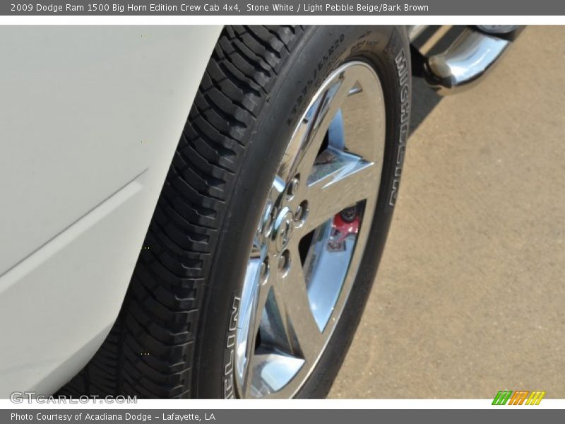 Stone White / Light Pebble Beige/Bark Brown 2009 Dodge Ram 1500 Big Horn Edition Crew Cab 4x4