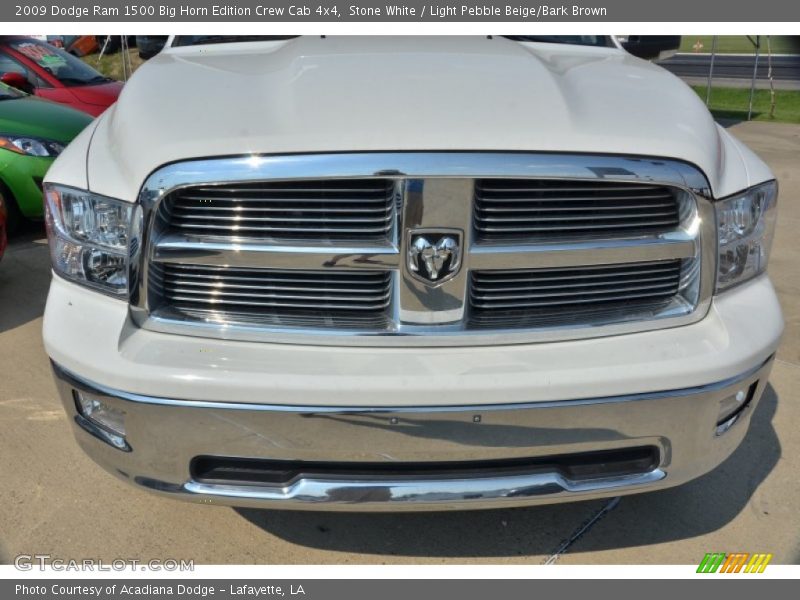 Stone White / Light Pebble Beige/Bark Brown 2009 Dodge Ram 1500 Big Horn Edition Crew Cab 4x4
