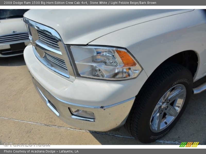 Stone White / Light Pebble Beige/Bark Brown 2009 Dodge Ram 1500 Big Horn Edition Crew Cab 4x4