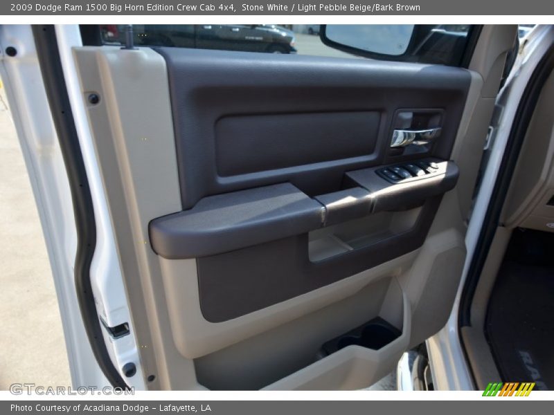 Stone White / Light Pebble Beige/Bark Brown 2009 Dodge Ram 1500 Big Horn Edition Crew Cab 4x4