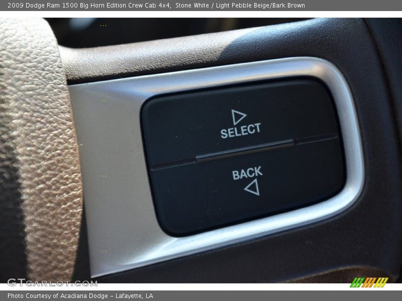 Stone White / Light Pebble Beige/Bark Brown 2009 Dodge Ram 1500 Big Horn Edition Crew Cab 4x4