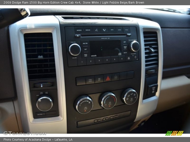 Stone White / Light Pebble Beige/Bark Brown 2009 Dodge Ram 1500 Big Horn Edition Crew Cab 4x4