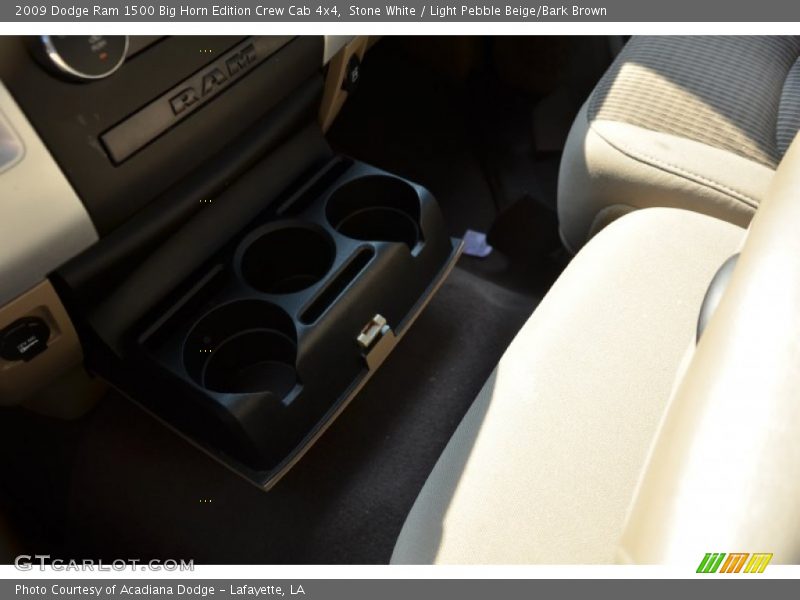 Stone White / Light Pebble Beige/Bark Brown 2009 Dodge Ram 1500 Big Horn Edition Crew Cab 4x4