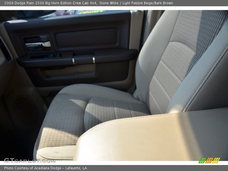 Stone White / Light Pebble Beige/Bark Brown 2009 Dodge Ram 1500 Big Horn Edition Crew Cab 4x4