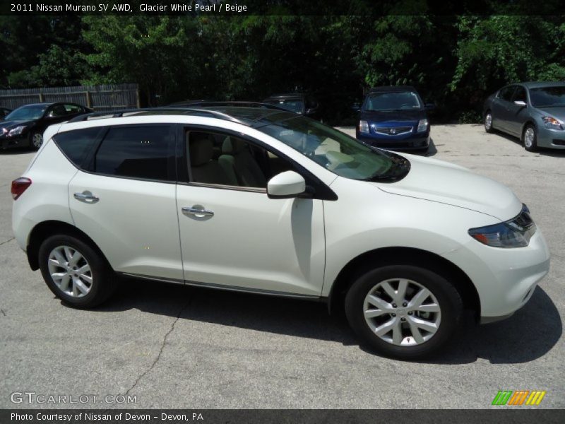 Glacier White Pearl / Beige 2011 Nissan Murano SV AWD