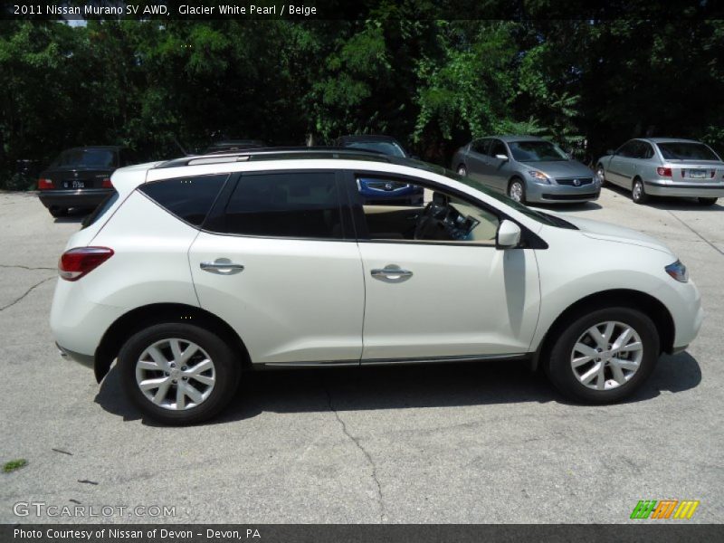 Glacier White Pearl / Beige 2011 Nissan Murano SV AWD