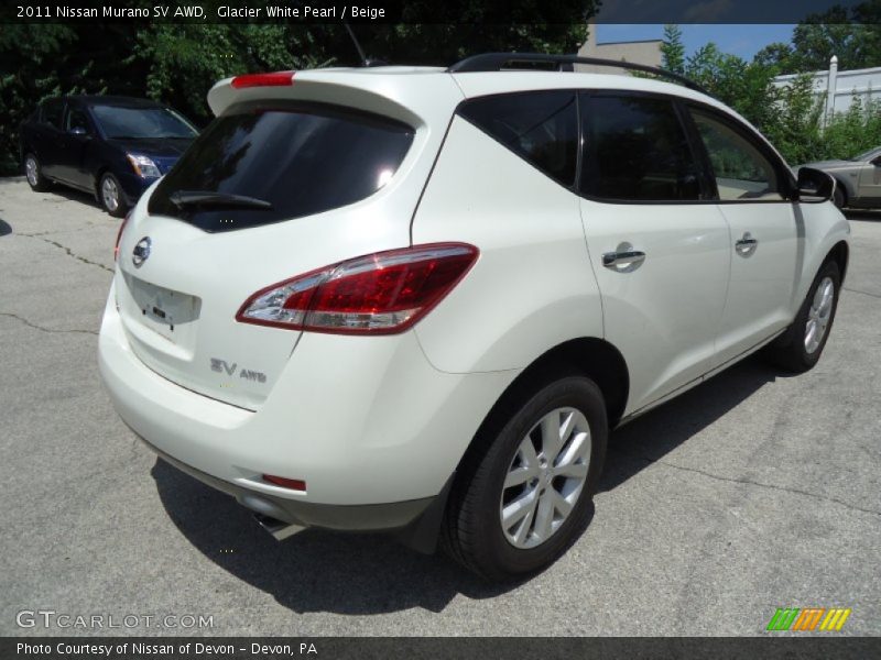Glacier White Pearl / Beige 2011 Nissan Murano SV AWD