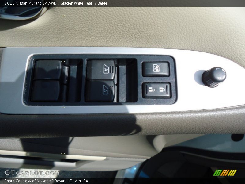 Glacier White Pearl / Beige 2011 Nissan Murano SV AWD