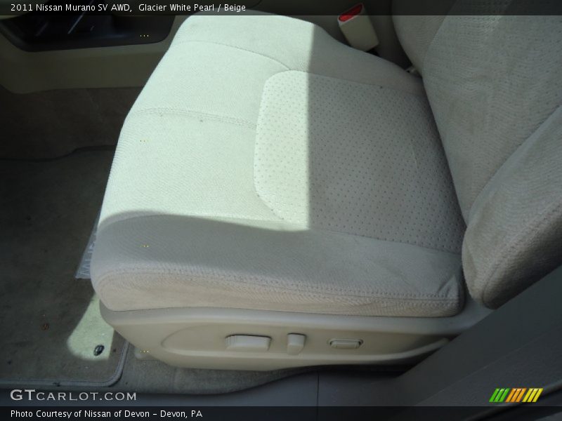 Glacier White Pearl / Beige 2011 Nissan Murano SV AWD