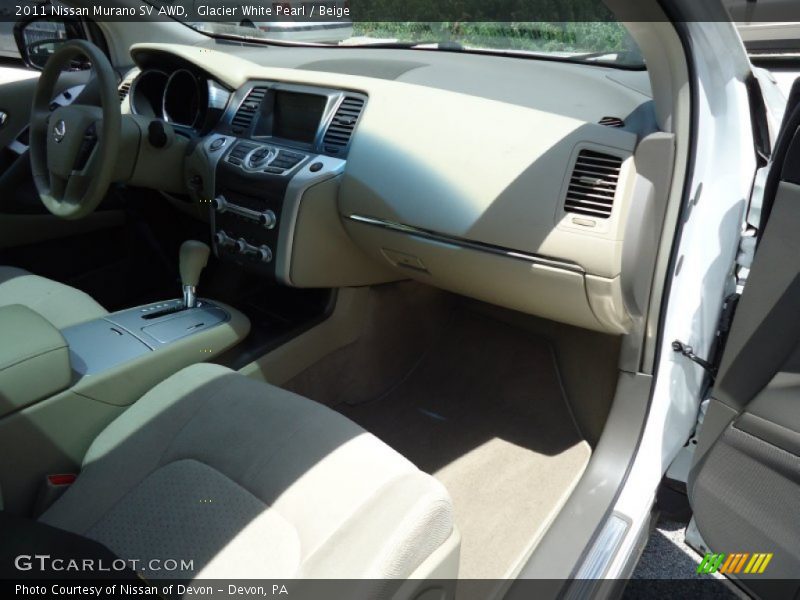 Glacier White Pearl / Beige 2011 Nissan Murano SV AWD