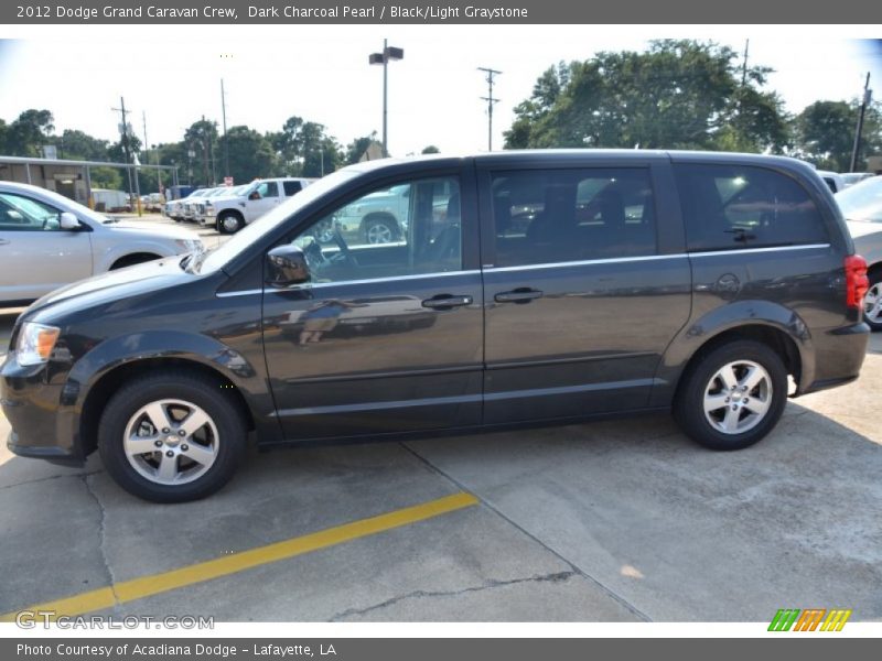 Dark Charcoal Pearl / Black/Light Graystone 2012 Dodge Grand Caravan Crew
