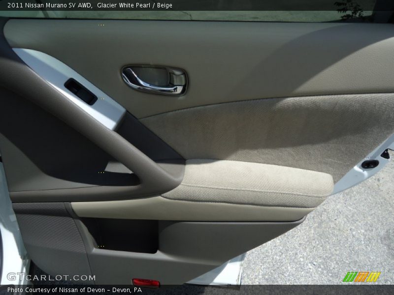 Glacier White Pearl / Beige 2011 Nissan Murano SV AWD