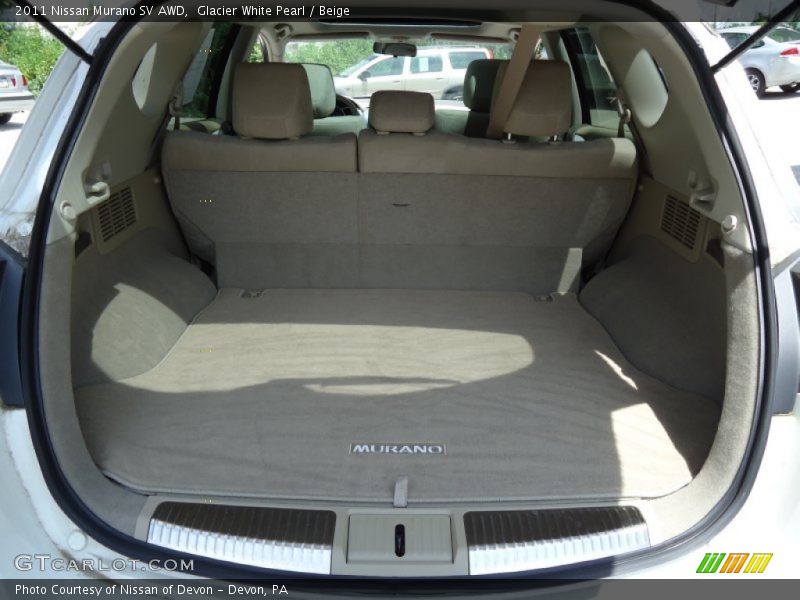 Glacier White Pearl / Beige 2011 Nissan Murano SV AWD