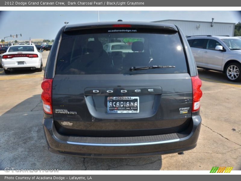 Dark Charcoal Pearl / Black/Light Graystone 2012 Dodge Grand Caravan Crew