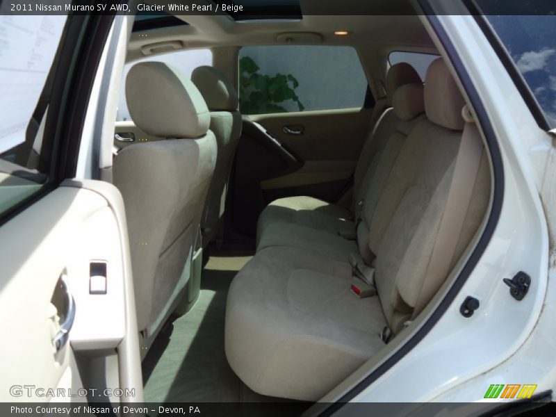 Glacier White Pearl / Beige 2011 Nissan Murano SV AWD