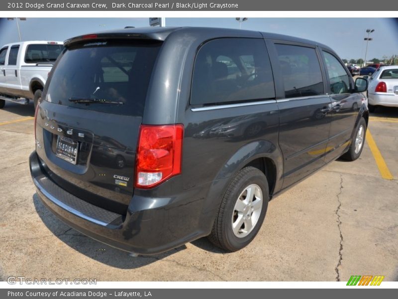 Dark Charcoal Pearl / Black/Light Graystone 2012 Dodge Grand Caravan Crew