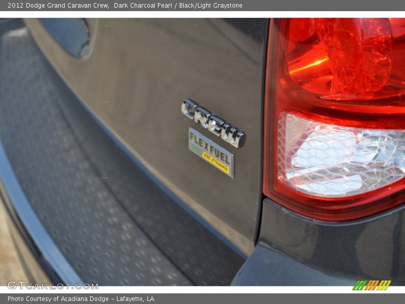 Dark Charcoal Pearl / Black/Light Graystone 2012 Dodge Grand Caravan Crew