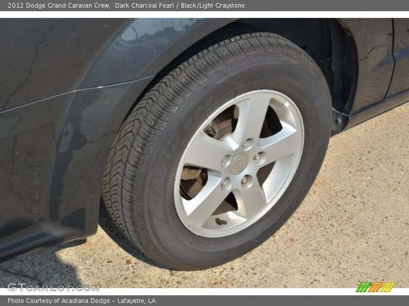 Dark Charcoal Pearl / Black/Light Graystone 2012 Dodge Grand Caravan Crew