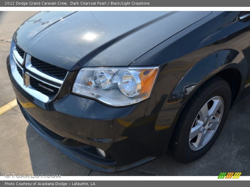 Dark Charcoal Pearl / Black/Light Graystone 2012 Dodge Grand Caravan Crew