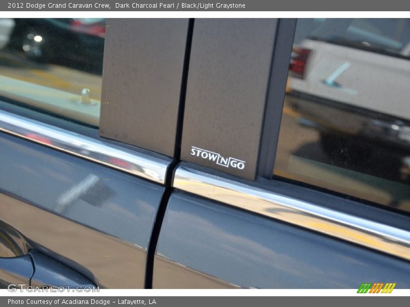 Dark Charcoal Pearl / Black/Light Graystone 2012 Dodge Grand Caravan Crew