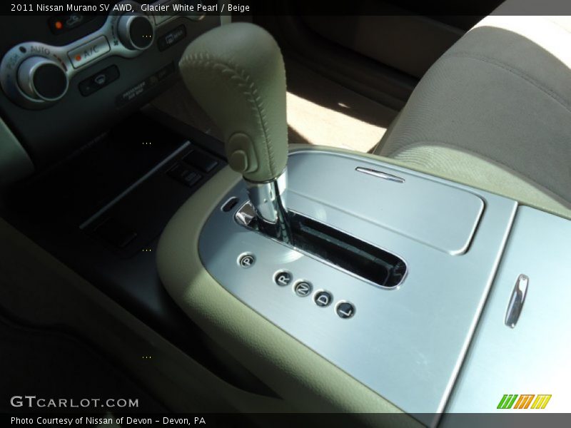 Glacier White Pearl / Beige 2011 Nissan Murano SV AWD