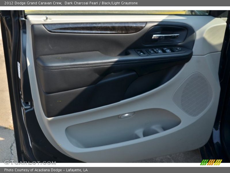 Dark Charcoal Pearl / Black/Light Graystone 2012 Dodge Grand Caravan Crew