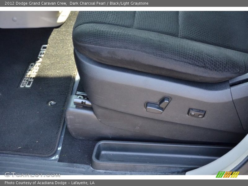 Dark Charcoal Pearl / Black/Light Graystone 2012 Dodge Grand Caravan Crew