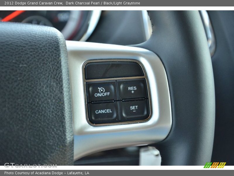 Dark Charcoal Pearl / Black/Light Graystone 2012 Dodge Grand Caravan Crew