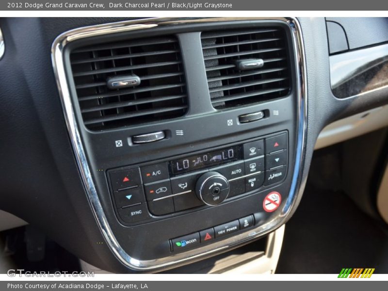 Dark Charcoal Pearl / Black/Light Graystone 2012 Dodge Grand Caravan Crew