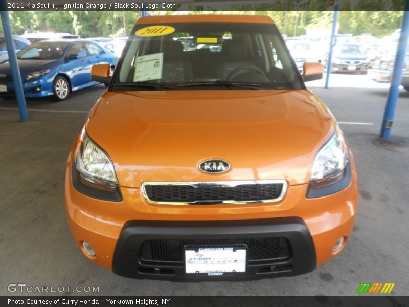Ignition Orange / Black Soul Logo Cloth 2011 Kia Soul +