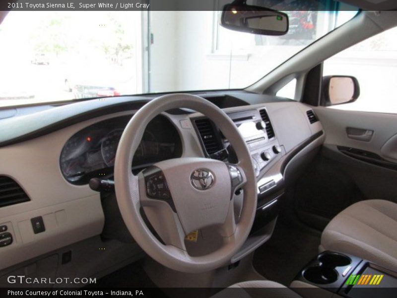 Super White / Light Gray 2011 Toyota Sienna LE