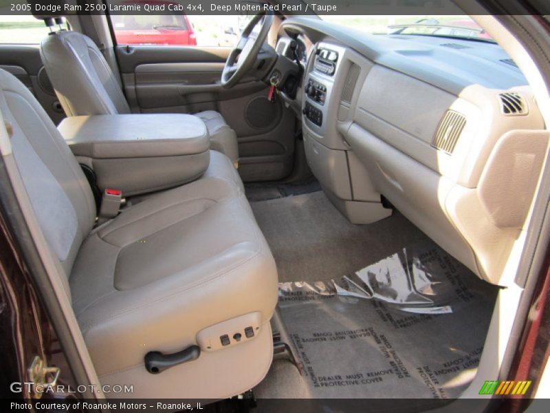 Deep Molten Red Pearl / Taupe 2005 Dodge Ram 2500 Laramie Quad Cab 4x4