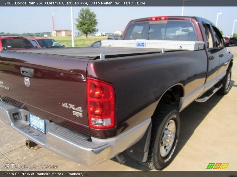 Deep Molten Red Pearl / Taupe 2005 Dodge Ram 2500 Laramie Quad Cab 4x4