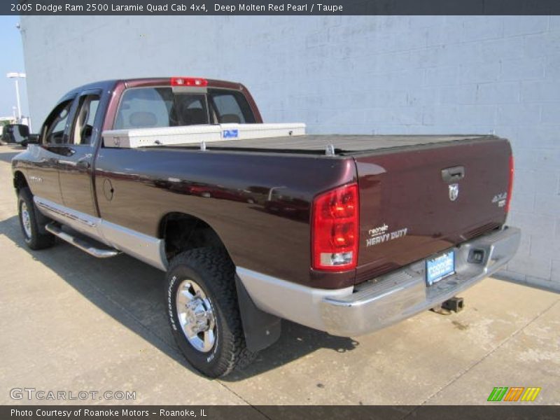 Deep Molten Red Pearl / Taupe 2005 Dodge Ram 2500 Laramie Quad Cab 4x4
